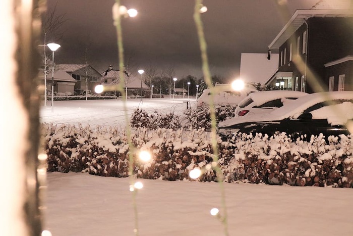 雪，圣诞节，佳能，白色，圣诞灯，奥迪，照明，夜晚