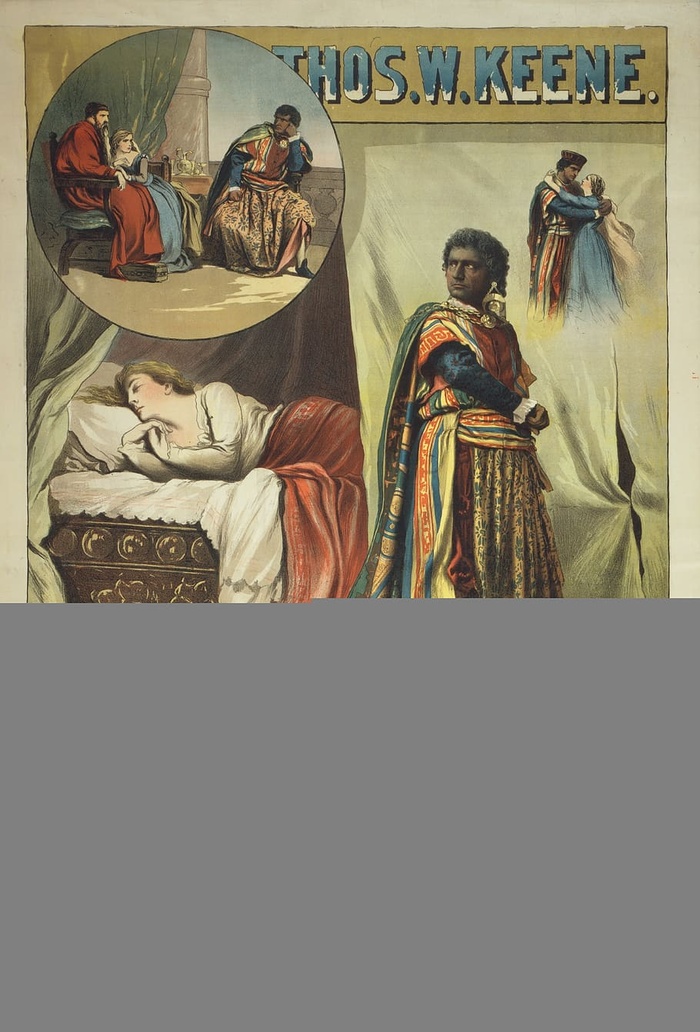 威廉·莎士比亚，奥赛罗，海报，1884年，再现，人类再现，男性肖像，艺术与工艺