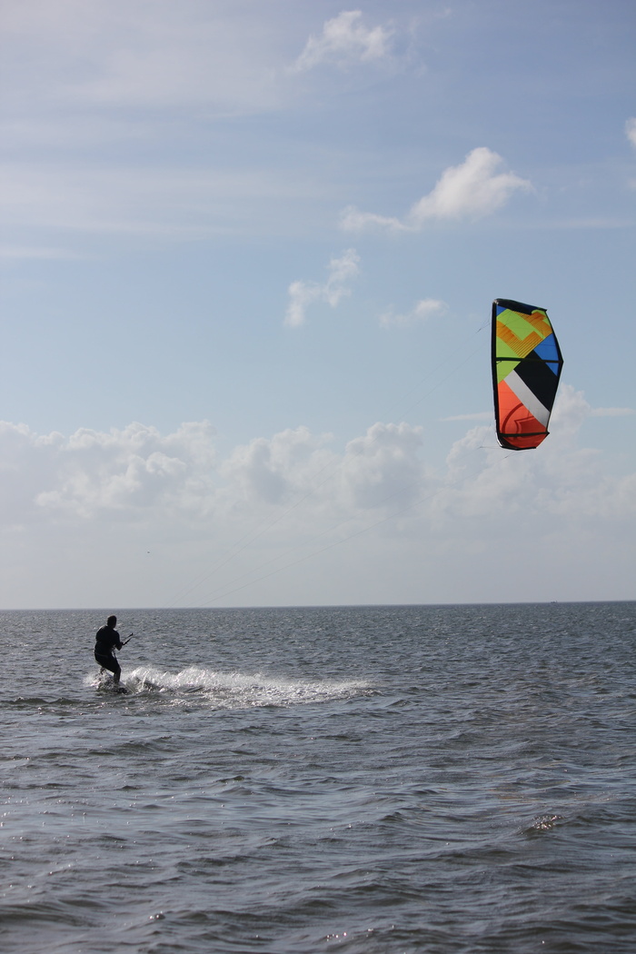 风筝冲浪，风筝，风，海，水，天空，冒险，海滨