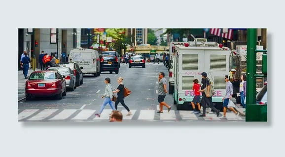 人，步行，行人，车道，白天，纽约，城市，横幅