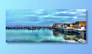 房屋、身体、水、白天、附近、房屋、小屋、海