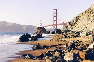 金，门桥，旧金山，海，岸，天，时间，海洋