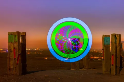 鲁尔地区、哈尔德哈尼尔、哈尼尔、山丘、图腾、名胜、夜晚、长时间曝光