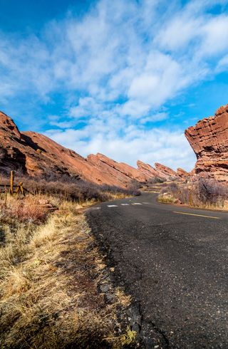 美国，莫里森，红岩圆形剧场，红岩安比剧场，路，科罗拉多州，景观，自然