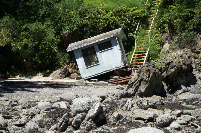 小屋、海洋、海滩、海洋、海岸线、沙滩、平房、建筑