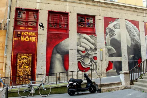 剧院，法国里昂，老城，城市，法国里昂，建筑，人物