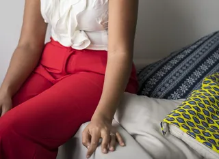 非裔美国人，寒冷，色彩鲜艳，沙发，曲线，靠垫，装饰，古怪