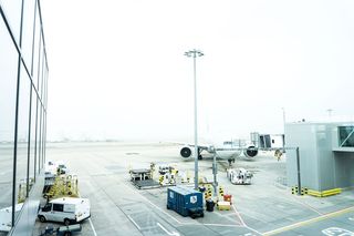 英国，希思罗机场，旅行，雾，飞机，秋天，城市，多云