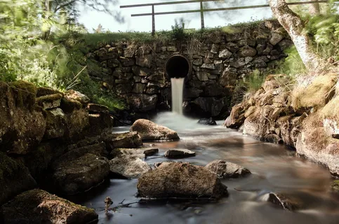 水，福斯，夏天，自然，小溪，水道，瑞典，小溪