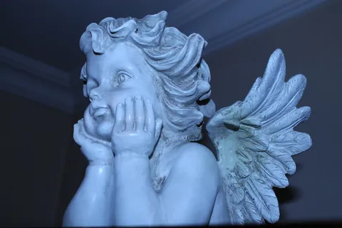 天使，翅膀，小饰物，雕塑，雕像，艺术和工艺，代表，工艺