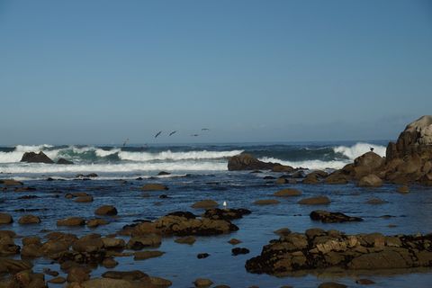 大海、海浪、假日、地平线、心灵的宁静、水、天空、岩石
