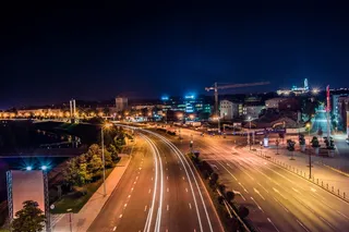 照明、城市、夜间、建筑、交通、长曝光、建筑结构、街道