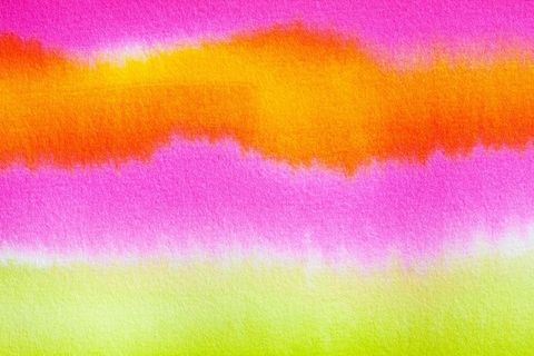 粉色、橙色、黄色、抽象、艺术品、水彩画、塔什印度墨水、湿的