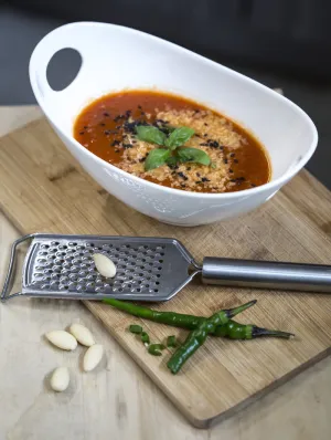 番茄汤，汤，意大利，碗，服务，餐，食物，食物照片