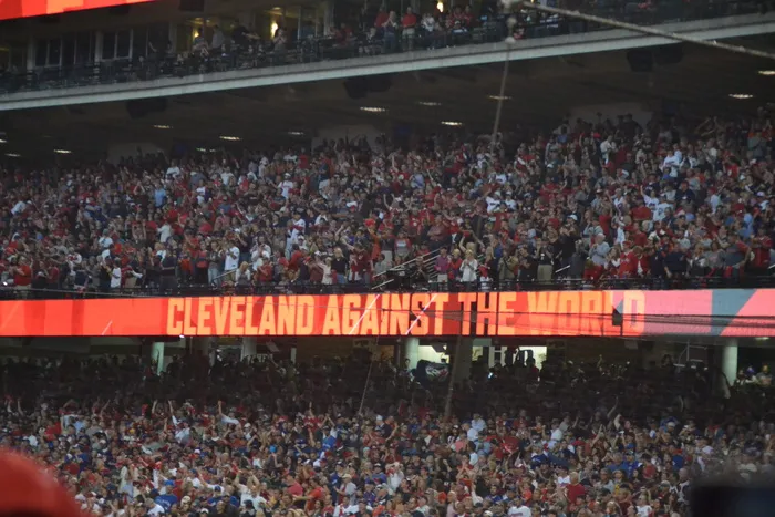 克利夫兰，美国，集会，人民，球迷，人群，体育，克利夫兰对抗世界