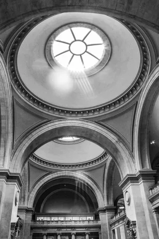 纽约，美国，圆顶，冲天炉，bibliothek，纽约，灰泥，书籍