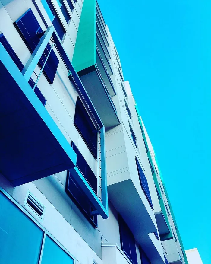 建筑，立面，高角度拍摄，天空，摩天大楼，高层，城市，窗户