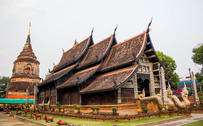 measure，泰国清迈，宝塔，古塔，泰国，wat lok moli，建筑，宗教