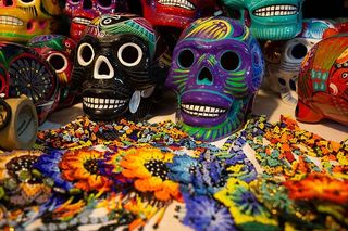 骷髅、雕塑、传统、墨西哥、多色、创意、面具、无人