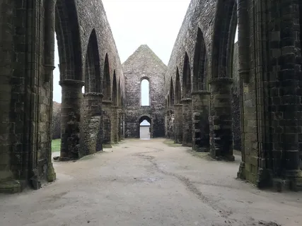 法国，plougonvelin，圣马修角，砖石，石头，建筑，runins，bretagne