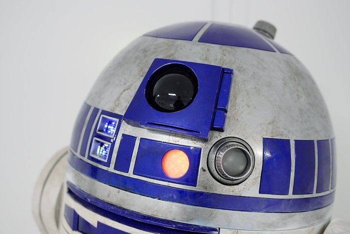 星球大战r2-d2，星球大战，电影，日志支持，r2d2，无人，白色背景，特写