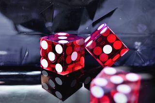 瑞典, 立方体, 拉斯维加斯, 红色, 透明, 玻璃, 骰子, 里面