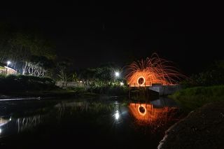 石柱、生活方式、火灾、景观、自然、户外、旅游、夏季