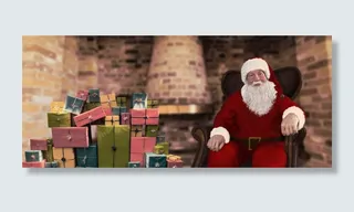 男人，穿着，圣诞老人套装，坐着，椅子，圣诞老人，圣诞老人