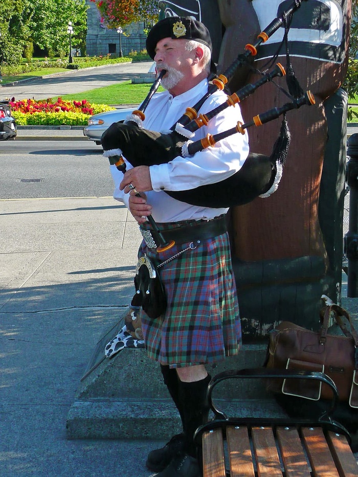 风笛手，苏格兰人，维多利亚人，不列颠哥伦比亚人，加拿大人，音乐，一人制