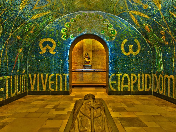 地下室、dom、墓地、坟墓、主教、大主教、孔雀、皮埃塔