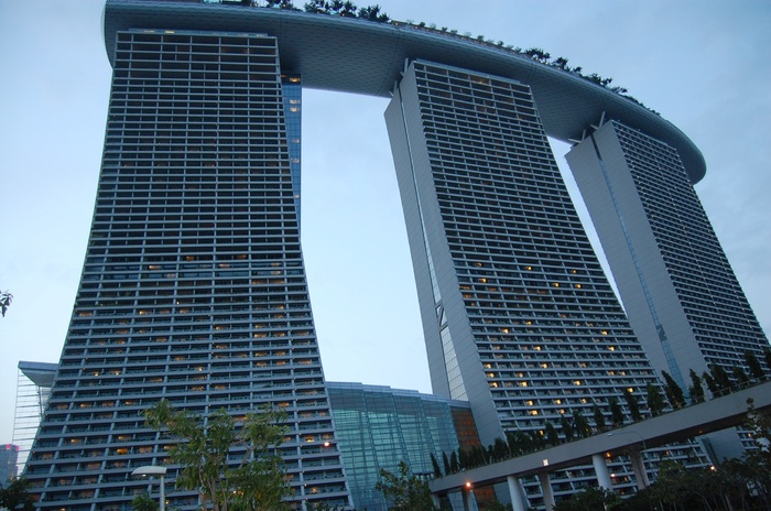 滨海湾，酒店，新加坡，旅游，新加坡地标，建筑，滨海湾金沙，建筑外观