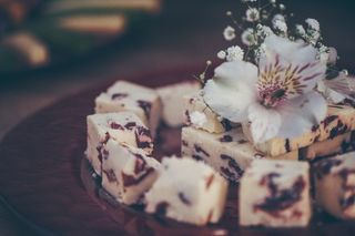 食物，盘子，桌子，糖，烘焙，模糊，蛋糕，糖果