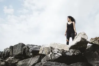 人，女人，黑人，时尚，坚强，独立，摇滚，石头