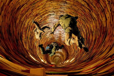 人，下降，内部，扭曲，数字，墙纸，书，军队