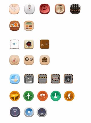 图标、可爱、设计、形状、符号、集合、向量、互联网