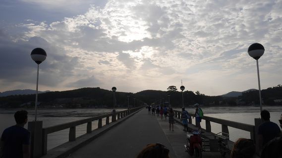 码头，芬加，云，棉花云，跳岛，旅行，度假，天空