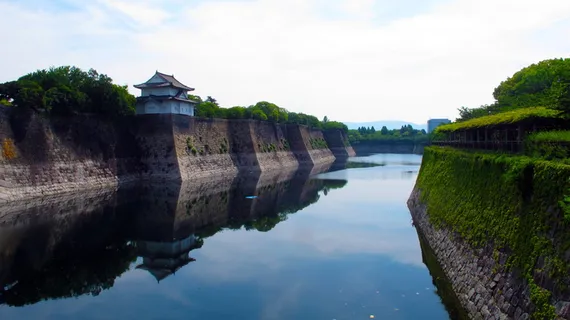 护城河,大阪城堡,日本,大阪,地标,亚洲风格,建筑,6世纪 护城河,大阪城堡,日本,大阪,地标,亚洲风格,建筑,6世纪