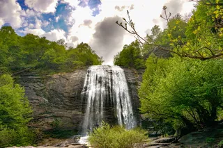 风景，瀑布，自然，树木，天气，照片，图片，树木