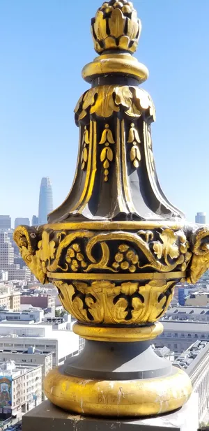 旧金山、市政厅、穹顶、*、加利福尼亚、天际线、建筑、艺术和工艺