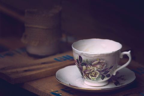 杯子，茶碟，茶，英语，复古，复古，杯子，饮料