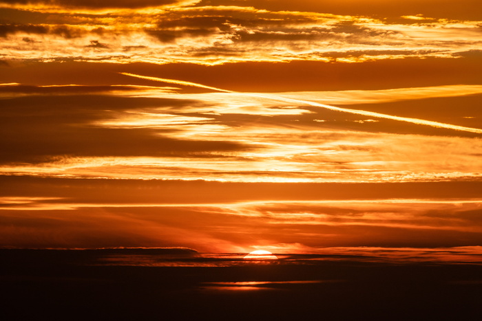 夕阳、日落、天空、阿本斯廷芒、夜空、云、橙色、大气