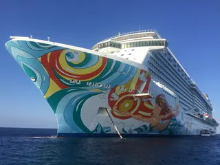 邮轮，假日邮轮，加勒比海，邮轮，船，加勒比海蓝色，水，天空