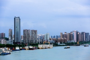 宜昌全景、滨江、高层建筑、长江、建筑外观、建筑、建筑结构、城市