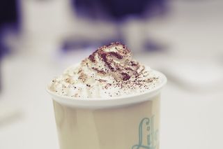 白色、糖衣、填充、杯子、咖啡、生奶油、泡沫、可可