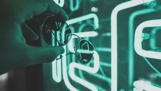 阿尔及利亚，bab ezzouar，商业中心bab ezzouar，摄影，霓虹灯，夜间，灯光，绿色