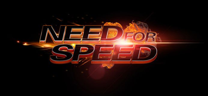 红色速度炫酷艺术立体字