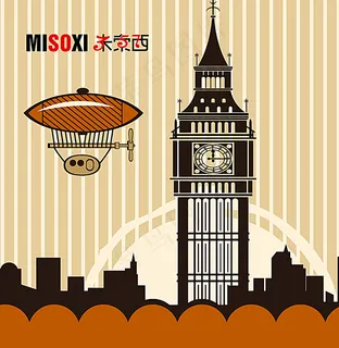 米索西西餐厅橱窗形象画图片