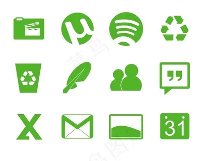 绿色环保系统图标下载