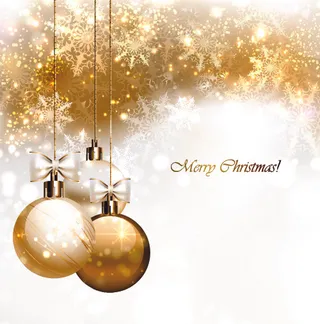 金色圣诞节挂球