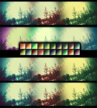 怀旧复古效果渐变填充素材